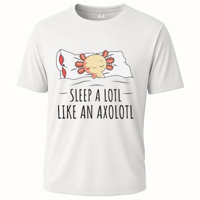 Sleeping Axolotl Pyjamas Mexican Salamander Lover Napping  Performance Shirt
