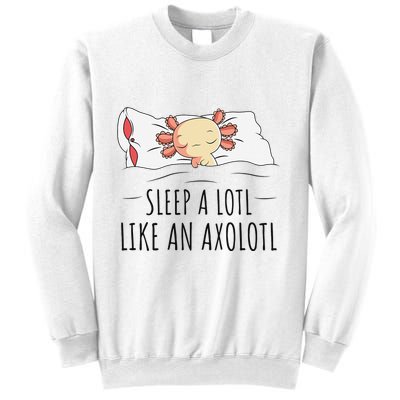 Sleeping Axolotl Pyjamas Mexican Salamander Lover Napping  Sweatshirt