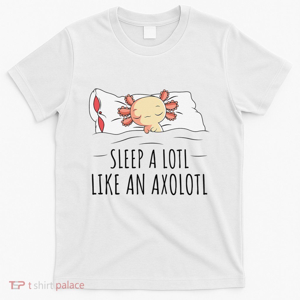 Sleeping Axolotl Pyjamas Mexican Salamander Lover Napping  T-Shirt