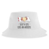 Sleeping Axolotl Pyjamas Mexican Salamander Lover Napping  Sustainable Bucket Hat
