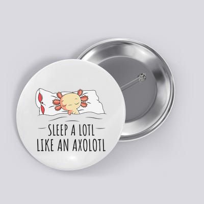 Sleeping Axolotl Pyjamas Mexican Salamander Lover Napping  Button