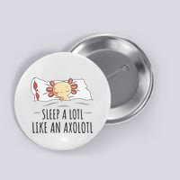 Sleeping Axolotl Pyjamas Mexican Salamander Lover Napping  Button