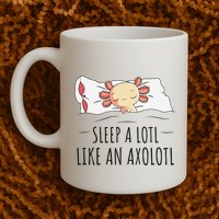 Sleeping Axolotl Pyjamas Mexican Salamander Lover Napping  Mug