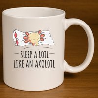 Sleeping Axolotl Pyjamas Mexican Salamander Lover Napping  11oz C Handle Ceramic Mug