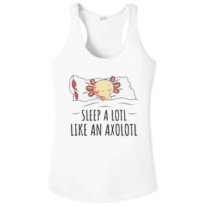 Sleeping Axolotl Pyjamas Mexican Salamander Lover Napping  Ladies PosiCharge Competitor Racerback Tank