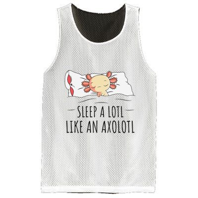 Sleeping Axolotl Pyjamas Mexican Salamander Lover Napping  Mesh Reversible Basketball Jersey Tank