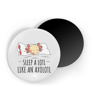 Sleeping Axolotl Pyjamas Mexican Salamander Lover Napping  Magnet