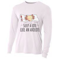 Sleeping Axolotl Pyjamas Mexican Salamander Lover Napping  Cooling Performance Long Sleeve Crew