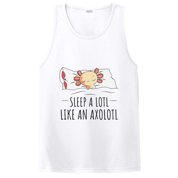 Sleeping Axolotl Pyjamas Mexican Salamander Lover Napping  PosiCharge Competitor Tank