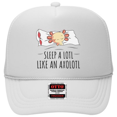 Sleeping Axolotl Pyjamas Mexican Salamander Lover Napping  Trucker Hat