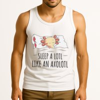 Sleeping Axolotl Pyjamas Mexican Salamander Lover Napping  Tank Top