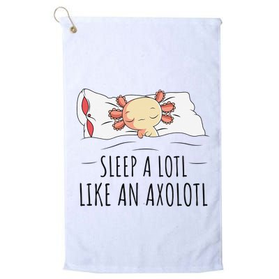 Sleeping Axolotl Pyjamas Mexican Salamander Lover Napping  Golf Towel