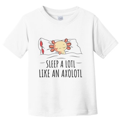 Sleeping Axolotl Pyjamas Mexican Salamander Lover Napping  Toddler T-Shirt
