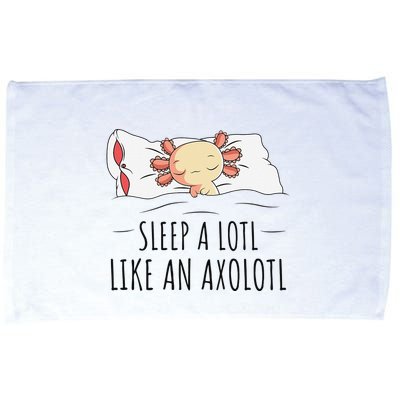 Sleeping Axolotl Pyjamas Mexican Salamander Lover Napping  Microfiber Hand Towel