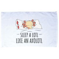 Sleeping Axolotl Pyjamas Mexican Salamander Lover Napping  Microfiber Hand Towel