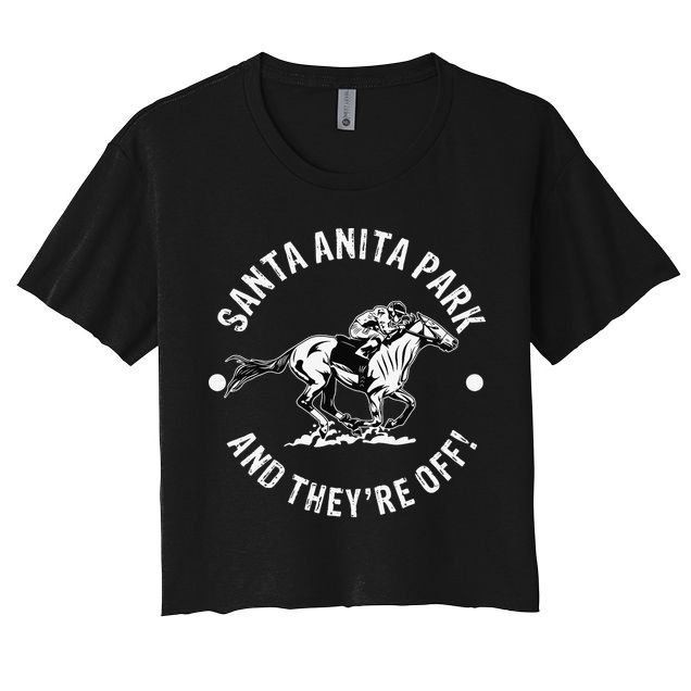 Santa Anita Park Racetrack Horse Racing Equestrian CA Derby Crop Top