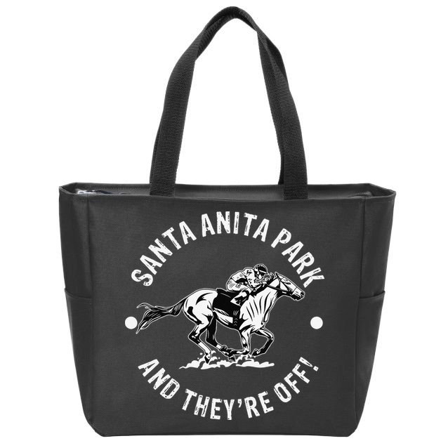 Santa Anita Park Racetrack Horse Racing Equestrian CA Derby Zip Tote Bag