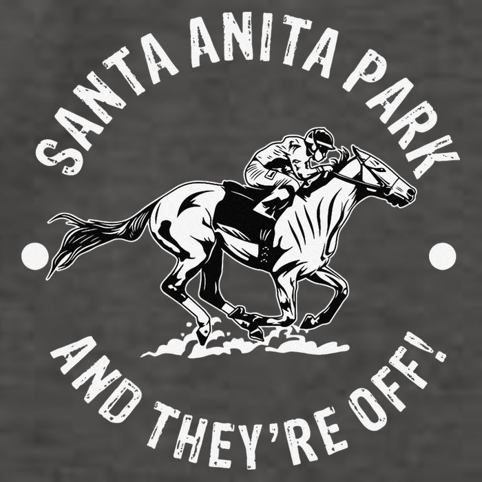 Santa Anita Park Racetrack Horse Racing Equestrian CA Derby Vector Backpack