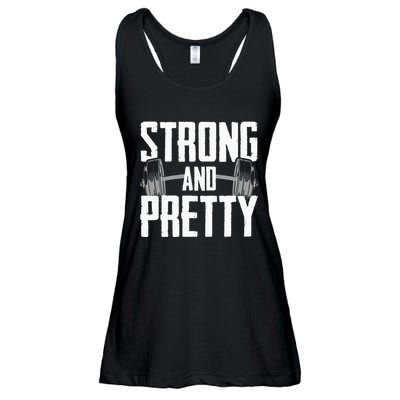 Strong And Pretty Powerlifting Apparel Gym Ladies Essential Flowy Tank