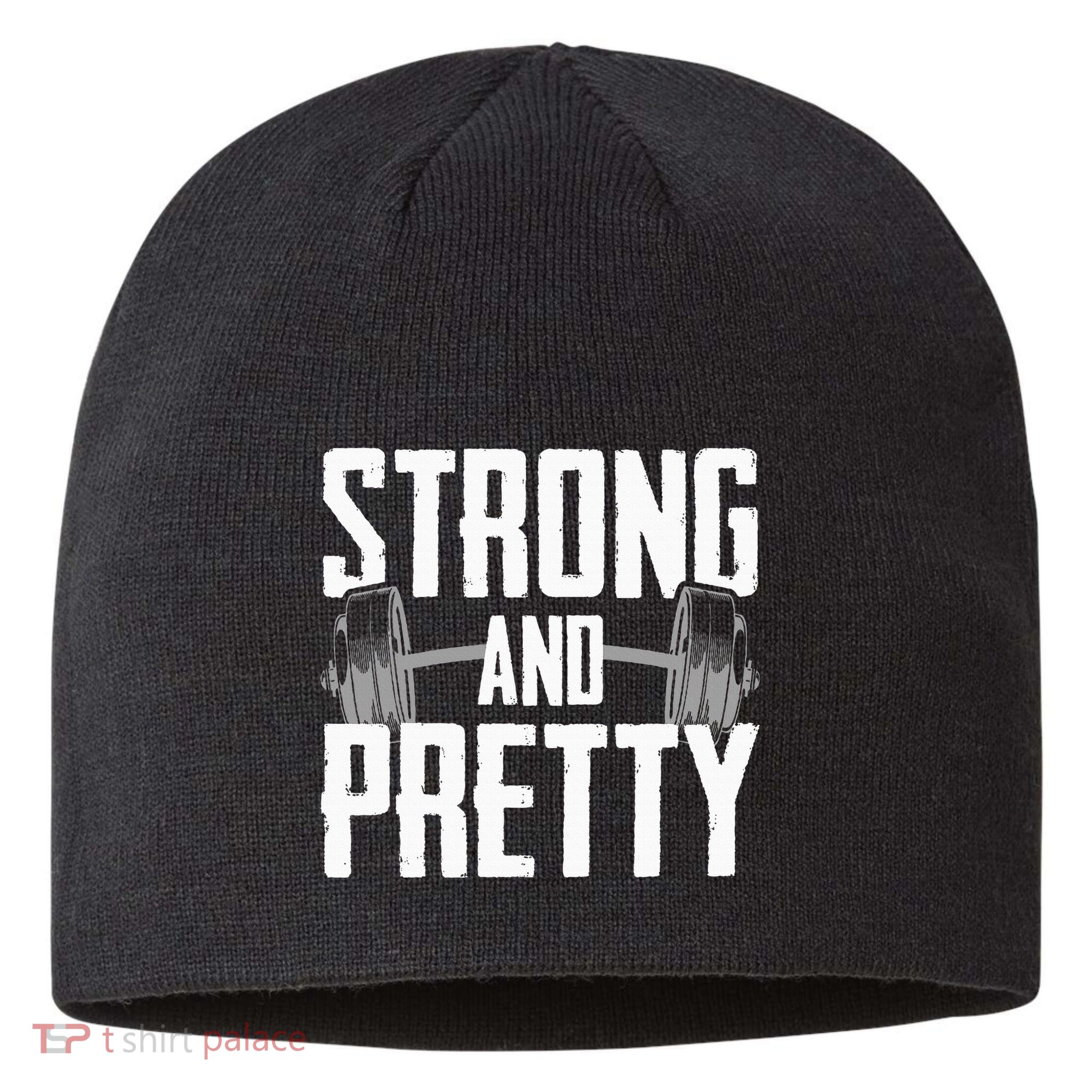 Strong And Pretty Powerlifting Apparel Gym Sustainable Beanie