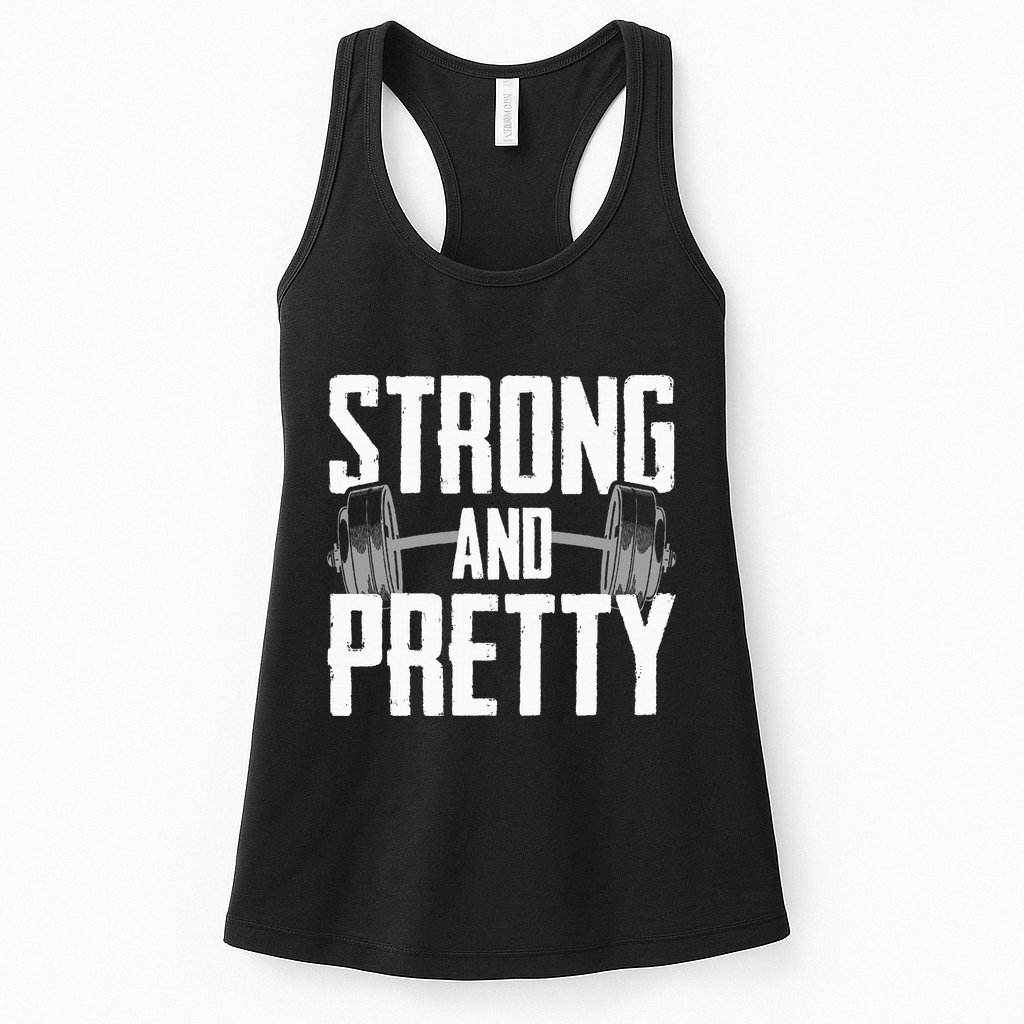 Strong And Pretty Powerlifting Apparel Gym Womens Tank Top