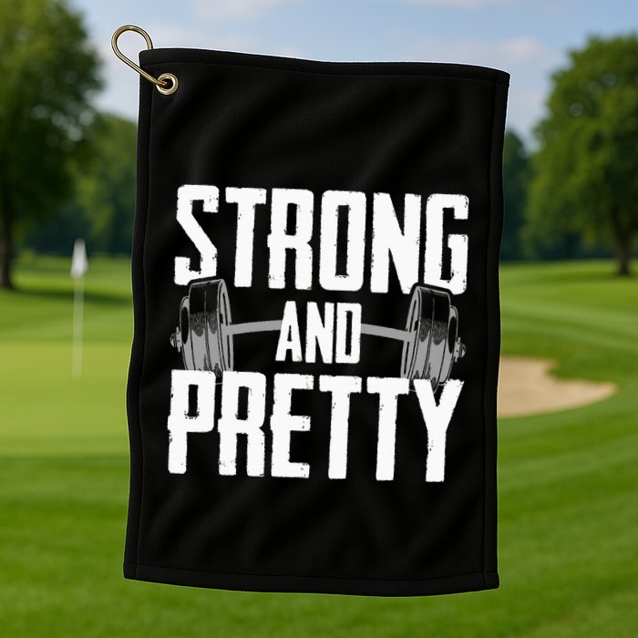 Strong And Pretty Powerlifting Apparel Gym Golf Towel