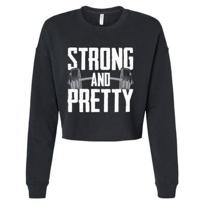 Strong And Pretty Powerlifting Apparel Gym Cropped Pullover Crew