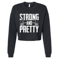 Strong And Pretty Powerlifting Apparel Gym Cropped Pullover Crew