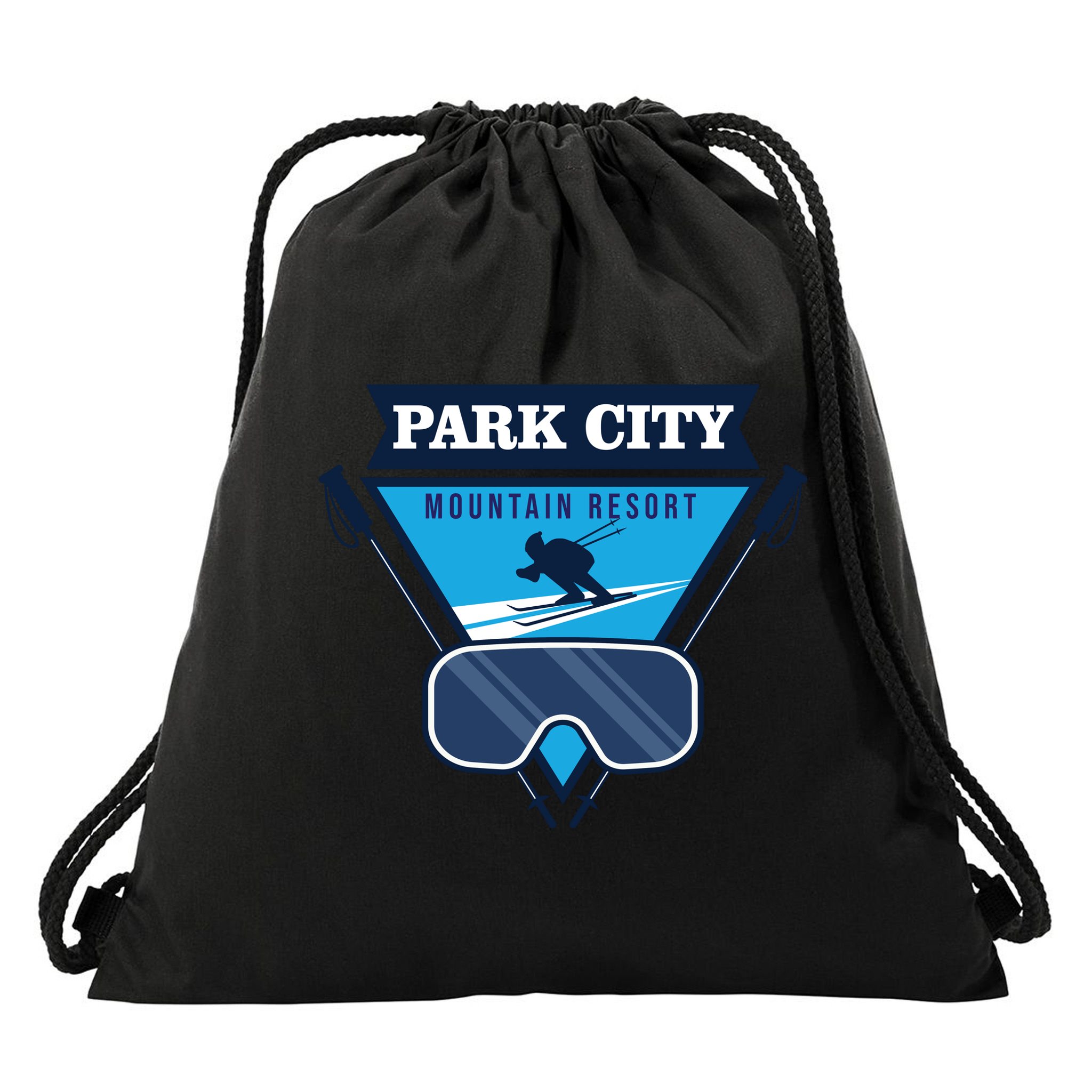 Ski At Park City Mountain Resort Drawstring Bag