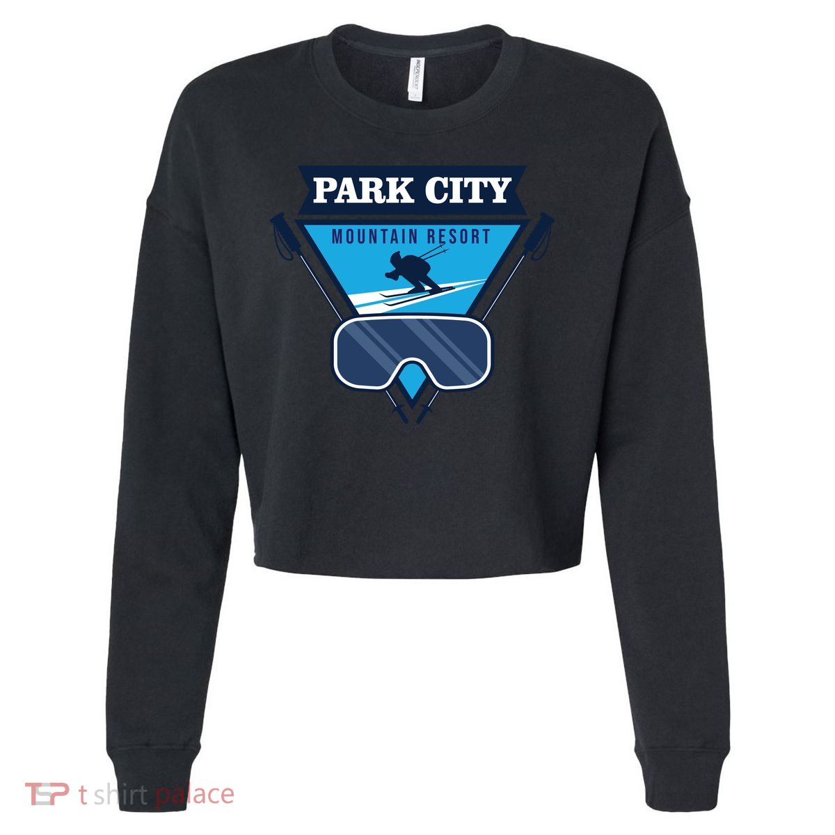 Ski At Park City Mountain Resort Cropped Pullover Crew