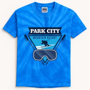 Ski At Park City Mountain Resort Kids Tie-Dye T-Shirt