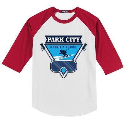 Ski At Park City Mountain Resort Kids Colorblock Raglan Jersey