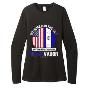 Salvadoran American Patriot Heart is from El Salvador Grown Womens CVC Long Sleeve Shirt