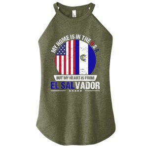 Salvadoran American Patriot Heart is from El Salvador Grown Women's Perfect Tri Rocker Tank