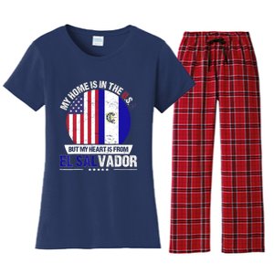 Salvadoran American Patriot Heart is from El Salvador Grown Women's Flannel Pajama Set