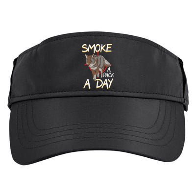 Smoke A Pack A Day Coyote Hunting Jackal Wolf Great Gift Adult Drive Performance Visor