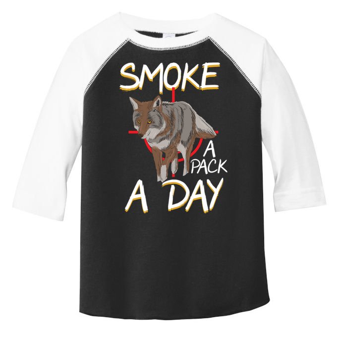 Smoke A Pack A Day Coyote Hunting Jackal Wolf Great Gift Toddler Fine Jersey T-Shirt
