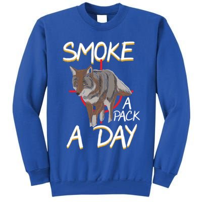Smoke A Pack A Day Coyote Hunting Jackal Wolf Great Gift Tall Sweatshirt