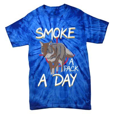 Smoke A Pack A Day Coyote Hunting Jackal Wolf Great Gift Tie-Dye T-Shirt