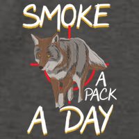 Smoke A Pack A Day Coyote Hunting Jackal Wolf Great Gift Vector Backpack
