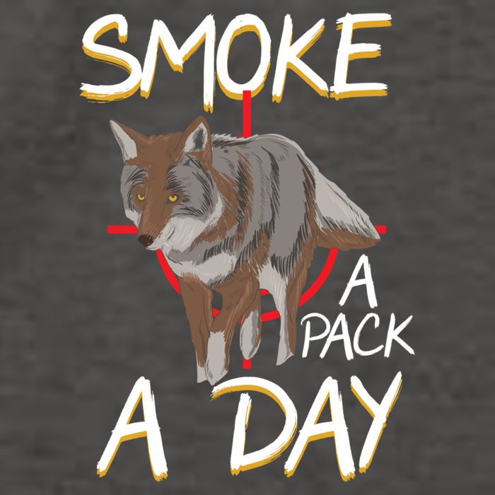 Smoke A Pack A Day Coyote Hunting Jackal Wolf Great Gift Vector Backpack