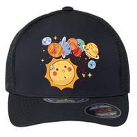 Sun And Planets Cute Galaxy Flexfit Unipanel Trucker Cap