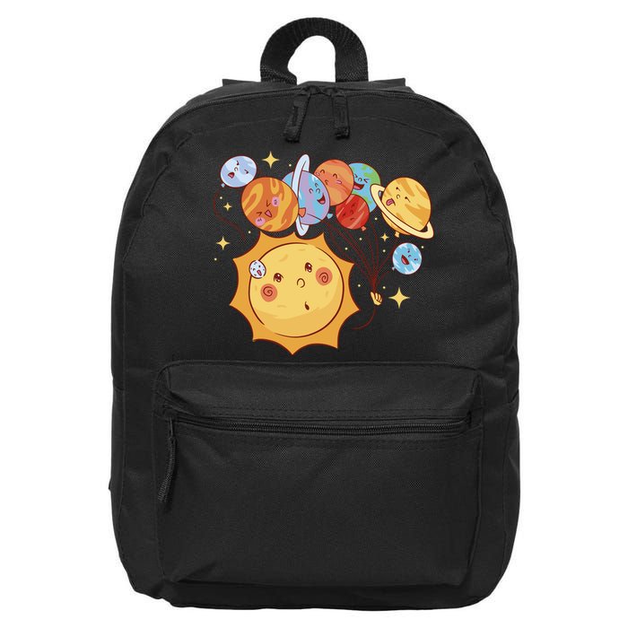 Sun And Planets Cute Galaxy 16 in Basic Backpack