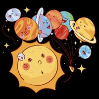 Sun And Planets Cute Galaxy 16 in Basic Backpack