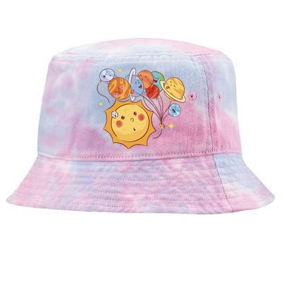 Sun And Planets Cute Galaxy Tie-Dyed Bucket Hat