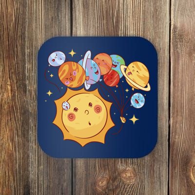 Sun And Planets Cute Galaxy Coaster