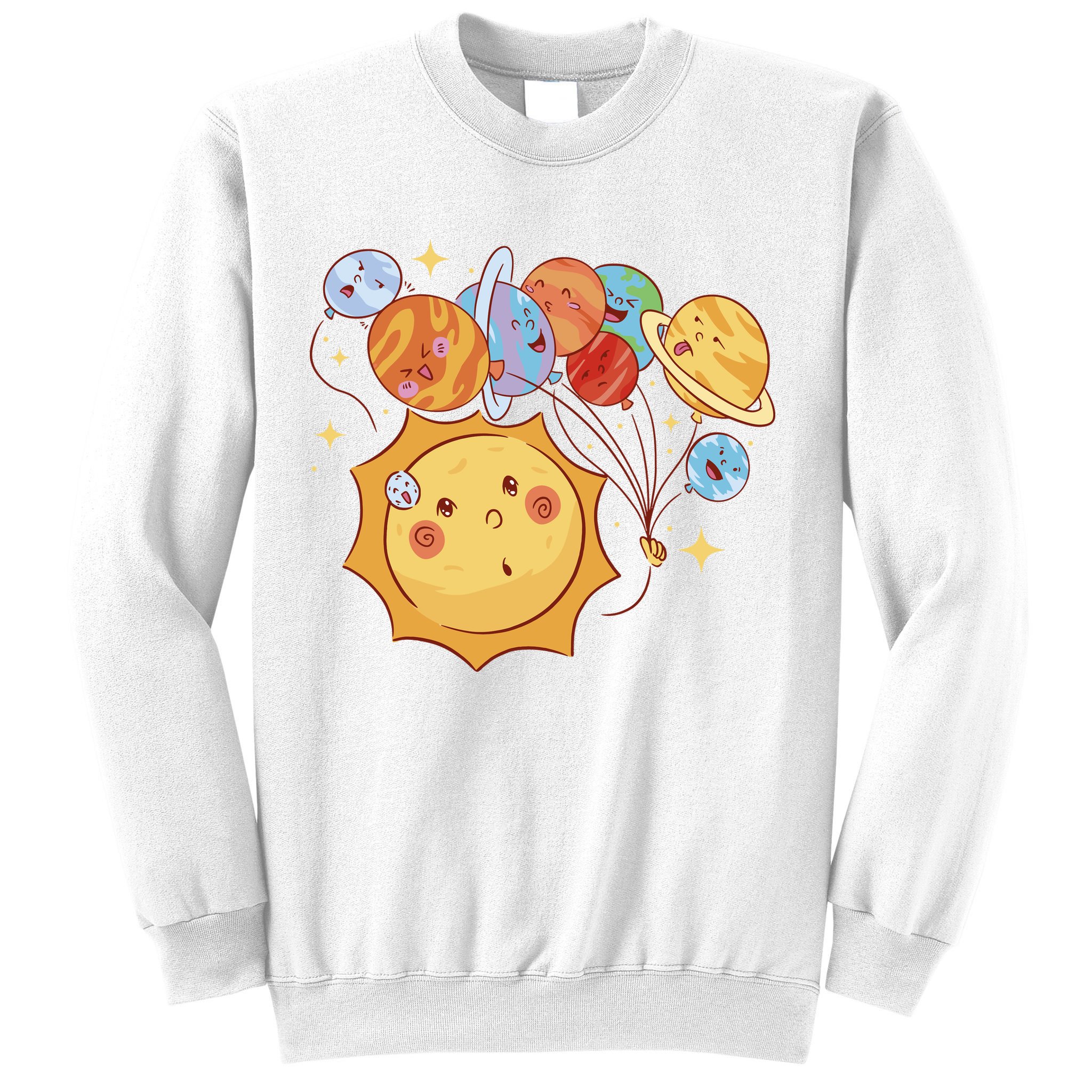 Sun And Planets Cute Galaxy Sweatshirt