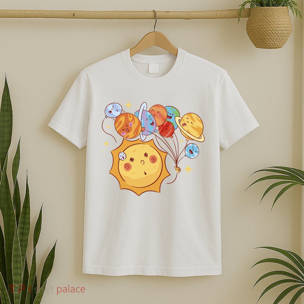 Sun And Planets Cute Galaxy T-Shirt