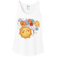 Sun And Planets Cute Galaxy Ladies Essential Tank