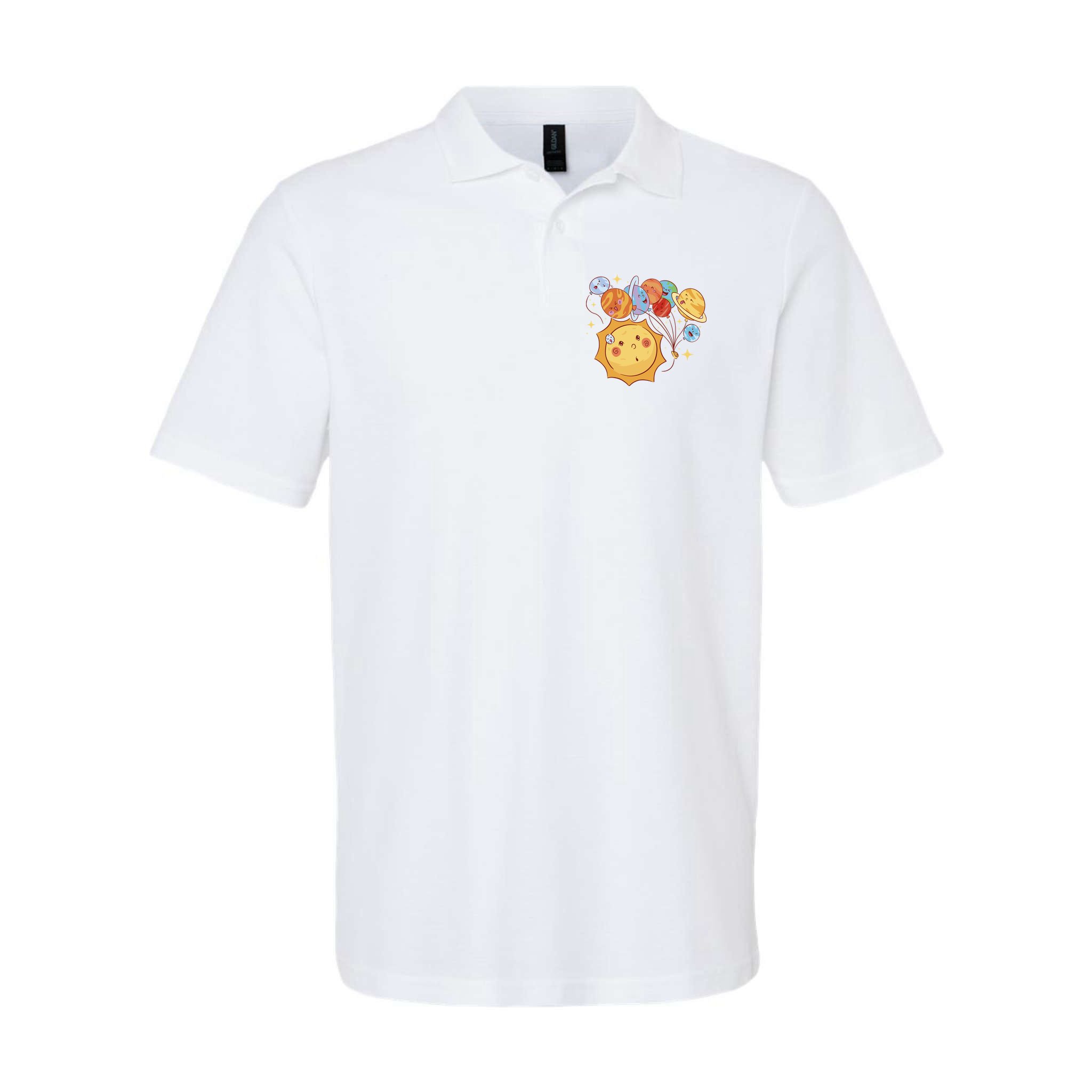 Sun And Planets Cute Galaxy Polo